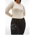 jeans wr. up in denim navetta vita bassa con ricamo jeans nero-cuciture in tono donna large