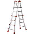 scala telescopica peppina alu150 in alluminio 4 + 5 gradini portata massima 150 kg en 131 per lavori