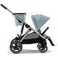 gold passeggino gemellare gazelle s stormy blue (taupe frame) stormy blue (taupe frame)
