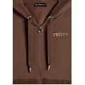 felpa cappuccio e zip da donna con fondo in velluto fossil donna xx large