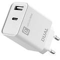caricabatterie usb type-a usb type-c dual charger 20w power delivery white achiphusb2pd20ww