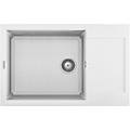 lgy31068 easy 310 lavello granitek gocciolatoio reversibile 1 vasca 78 cm bianco