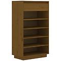 - scarpiera marrone ambra 60x34x105 cm in legno massello di pino