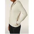 felpa donna regular fit in viscosa con zip e cappuccio white sand donna extra large