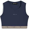 top sportivo in heavy jersey stretch con elastico logato