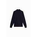 maglione pullover zip collo alto tinta unita