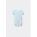 body beb&egrave; mezza manica in 100% cotone tinta unita azzurro tama&ntilde;o 18-24