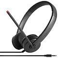 Lenovo Stereo Analog Cuffia Padiglione Auricolare Connettore 3 5mm Nero