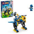 sonic the hedgehog cyclone vs. metal sonic giocattolo con coda e mech robotico per bambini dagli 8