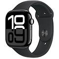 watch series 10 serie 10 gps 46mm cassa in alluminio color jet black con nero sport band s/m