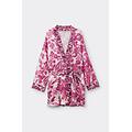 kimono in raso di viscosa brighten your day donna stampa taglia s/m