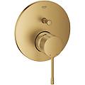 essence miscelatore monocomando a 2 vie con deviatore per doccia oro spazzolato 24167gn1