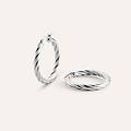 orecchini a cerchio silver collection argento collezione silver collection bianco