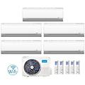 climatizzatore condizionatore penta split inverter breezeless+ r-32 9000+9000+9000+12000+12000 btu