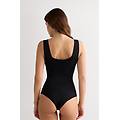 body in cotone taglio vivo donna nero taglia m