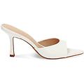 mules open toe donna bianche tacco 8 5 cm