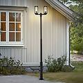 lampada da esterno siveta 240 cm a 2 luci nera e27 ip65