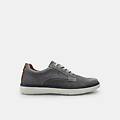 stringate in suede casual da uomo grigio scuro