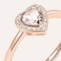 anello solitario jasmine oro rosa morganite diamante collezione jasmine misura 58 oro rosa