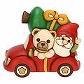 teddy e gnomo oliver con macchina in ceramica