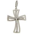 ciondolo croce oro bianco gl101384
