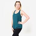 canotta donna danza regular fit traspirante azzurra
