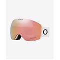maschera flight deck l matte white con lente prizm snow rose gold iridium