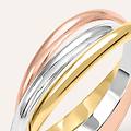 fede classica 1. 98 mm oro tricolore collezione fede fantasia 375/1000 tricolore