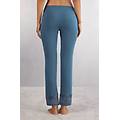 pantalone lungo in modal con balza pretty flowers donna blu taglia s