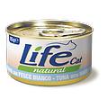 life cat natural lattine 85 gr tonno con pesce bianco confezione da 24 pezzi cibo umido per gatti