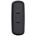 maxo caricabatteria a 2 porte usb-c gan da 100 w 25527 nero