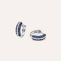 orecchini a cerchio charlotte oro bianco zaffiro diamante collezione charlotte oro bianco