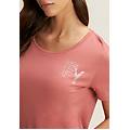 t-shirt in jersey modal con logo fy e dettagli in strass light mahogany donna large