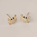 orecchini lobo bon ton oro giallo cubic zirconia collezione bon ton oro giallo