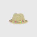 cappello in paglia da bambina beige taglia 24/36m