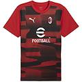 puma. maglia a maniche corte pre-partita ac milan da uomo for all time red black tshirt ritiro