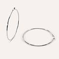 orecchini a cerchio lady code acciaio collezione lady code bianco