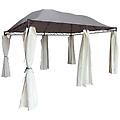 - gazebo in acciaio 3x4mt con teli laterali arredamento giardino esterno barbados