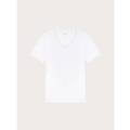 maglia scollo a v uomo in cotone supima luxury / bianco ottico / l bianco ottico
