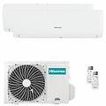 condizionatore iq plus dual split 12000+12000 btu inverter a++ wifi unità esterna 5 kw