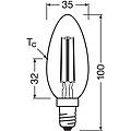 lampadina led a filamenti e14 3 8w 2700k 806lm