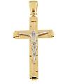 ciondolo croce uomo oro bianco giallo gl101847
