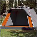 - tenda campeggio cabina 4 pers. grigio arancione rilascio rapido