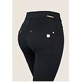 pantaloni n. o. w. traspiranti vita alta e dettagli cut out nero donna medium