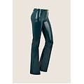 pantaloni wr. up vita regular a zampa in tessuto latex dark sea donna extra small
