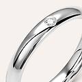fede classica leggera 3. 6 mm oro bianco diamante collezione fede leggera 750/1000 oro bianco