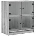- mobile con ante in vetro grigio sonoma 68x37x75 5 cm
