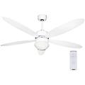 Zephir Ventilatore Sof C Tel Luce D 130 5pale Bianco