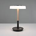 lampada led da tavolo celeste bianco/marrone 35 cm vetro/metallo touchdim