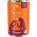 herrmann's menù classic / bio-menù 24 x 400 g umido cane tacchino bio con riso bio